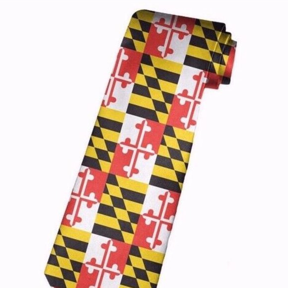 Maryland Flag Neck Tie - NEW Fast Ship - Picture 2 of 3